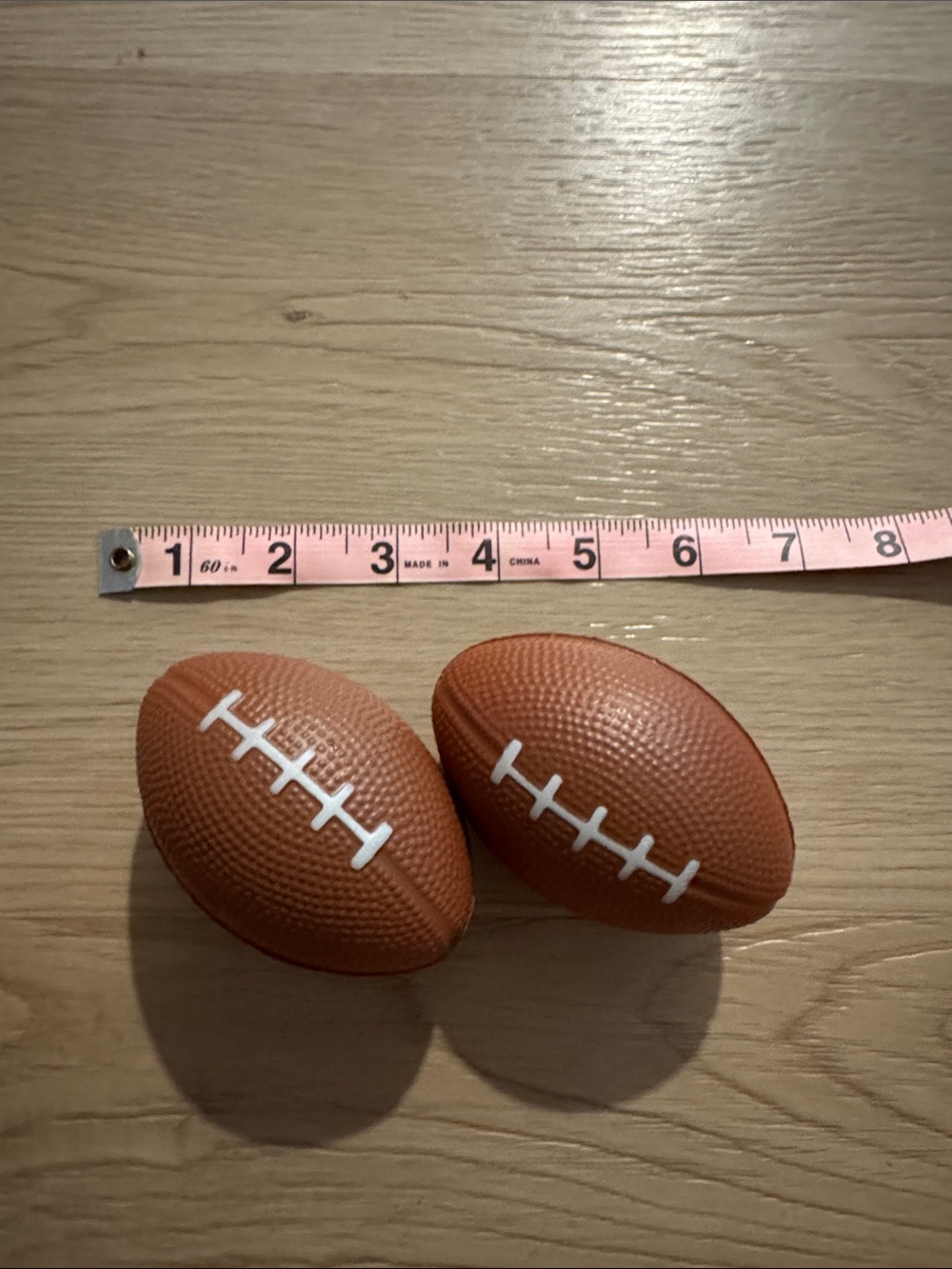 Mini Brown Foam Footballs - Set of 2